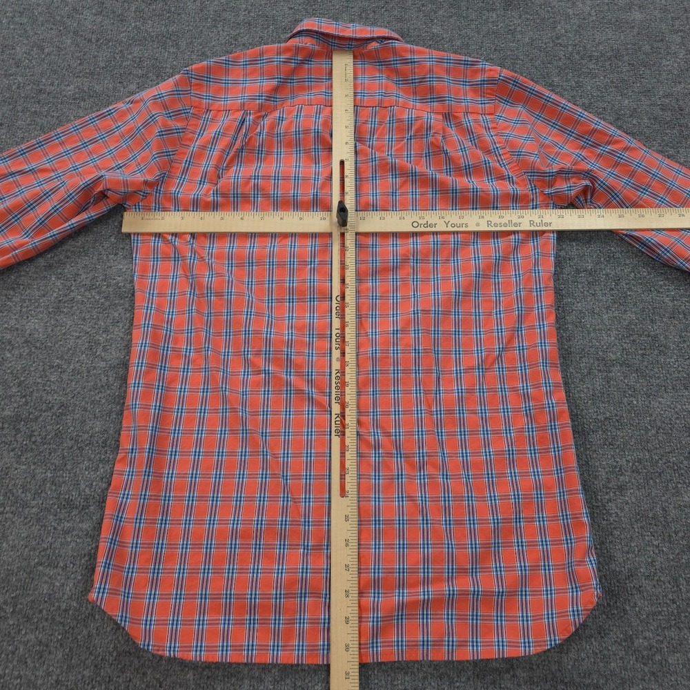 Southern Tide Shirt Mens Small Orange Plaid Skipjack Casual Preppy Beach‎ Surfer - Picture 8 of 12